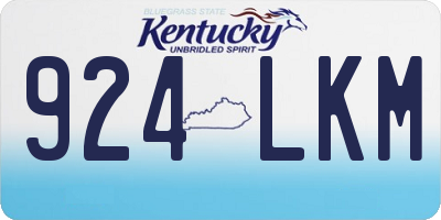 KY license plate 924LKM