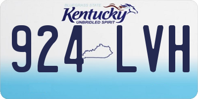 KY license plate 924LVH
