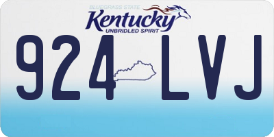 KY license plate 924LVJ