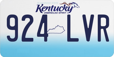 KY license plate 924LVR