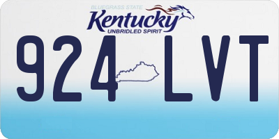 KY license plate 924LVT