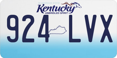 KY license plate 924LVX