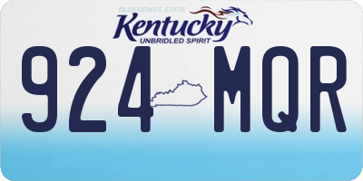 KY license plate 924MQR