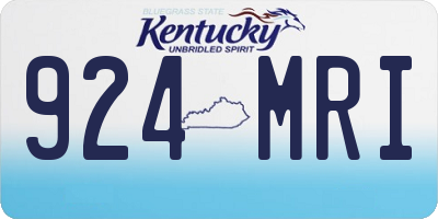 KY license plate 924MRI