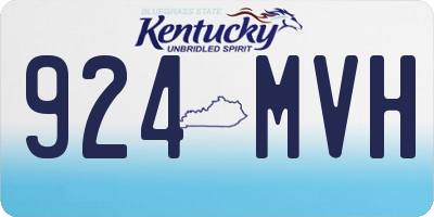 KY license plate 924MVH