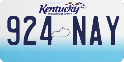 KY license plate 924NAY