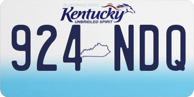 KY license plate 924NDQ
