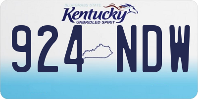 KY license plate 924NDW