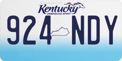 KY license plate 924NDY