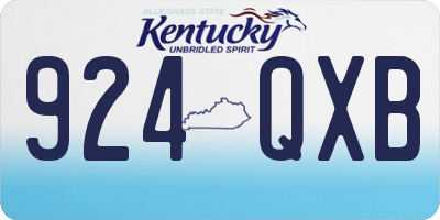 KY license plate 924QXB