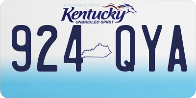 KY license plate 924QYA