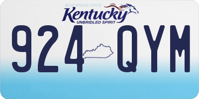 KY license plate 924QYM