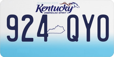KY license plate 924QYO