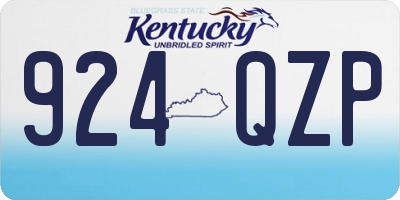 KY license plate 924QZP