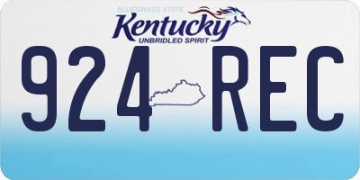 KY license plate 924REC
