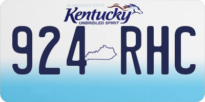 KY license plate 924RHC