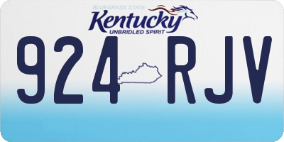 KY license plate 924RJV