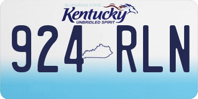 KY license plate 924RLN