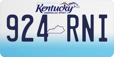 KY license plate 924RNI