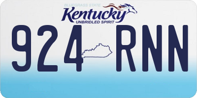 KY license plate 924RNN