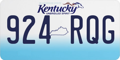 KY license plate 924RQG