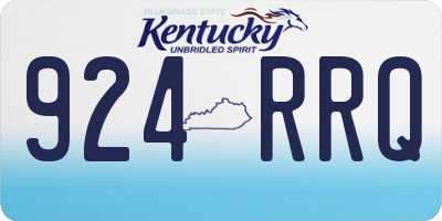 KY license plate 924RRQ