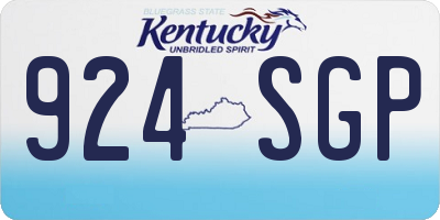 KY license plate 924SGP