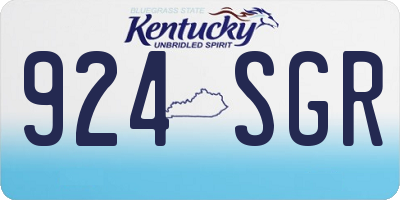 KY license plate 924SGR