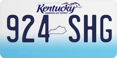 KY license plate 924SHG