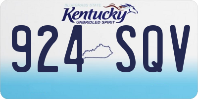 KY license plate 924SQV