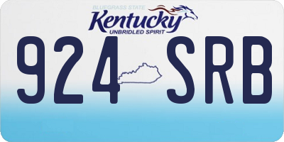 KY license plate 924SRB