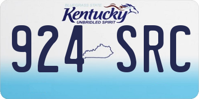 KY license plate 924SRC