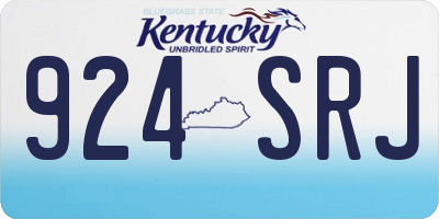 KY license plate 924SRJ