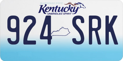 KY license plate 924SRK