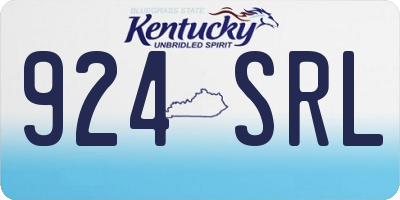 KY license plate 924SRL