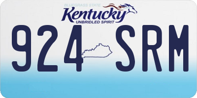 KY license plate 924SRM