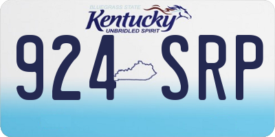 KY license plate 924SRP