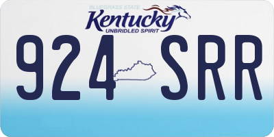 KY license plate 924SRR