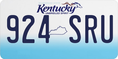 KY license plate 924SRU