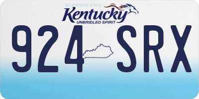 KY license plate 924SRX