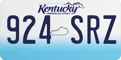 KY license plate 924SRZ