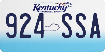 KY license plate 924SSA