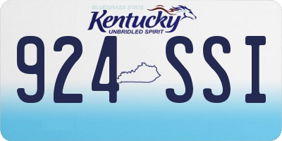 KY license plate 924SSI