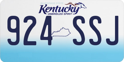 KY license plate 924SSJ