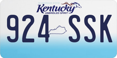 KY license plate 924SSK