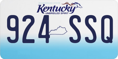 KY license plate 924SSQ