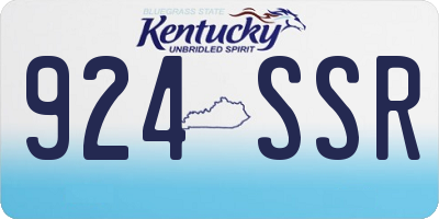 KY license plate 924SSR