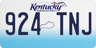 KY license plate 924TNJ