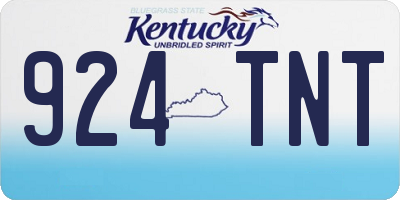 KY license plate 924TNT
