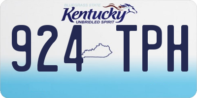 KY license plate 924TPH